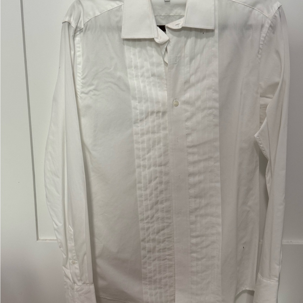 Classic White Men's Dress Shirt